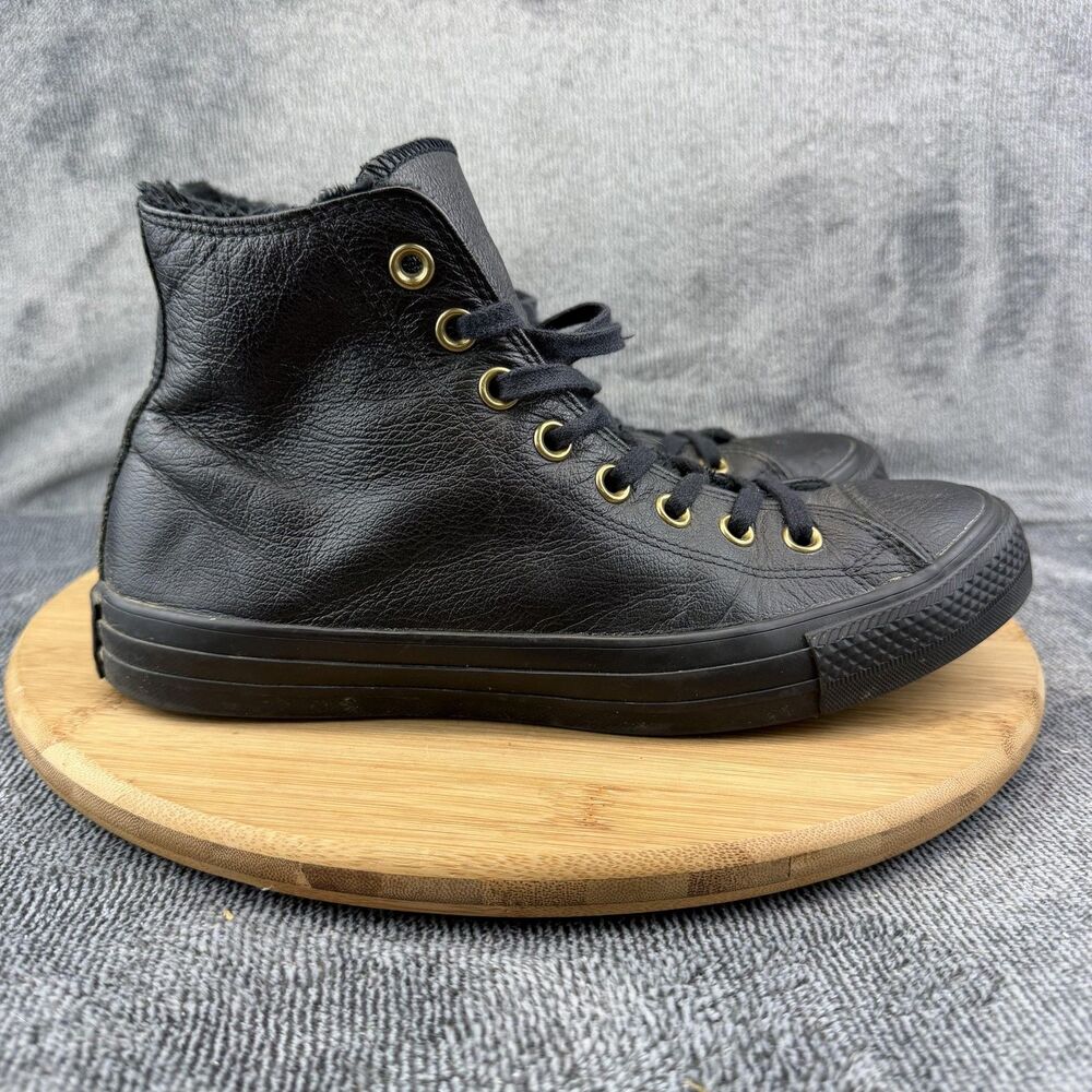Converse Chuck Taylor All Star 2 Shoes Womens 9 Black Leather Sneakers 553365C